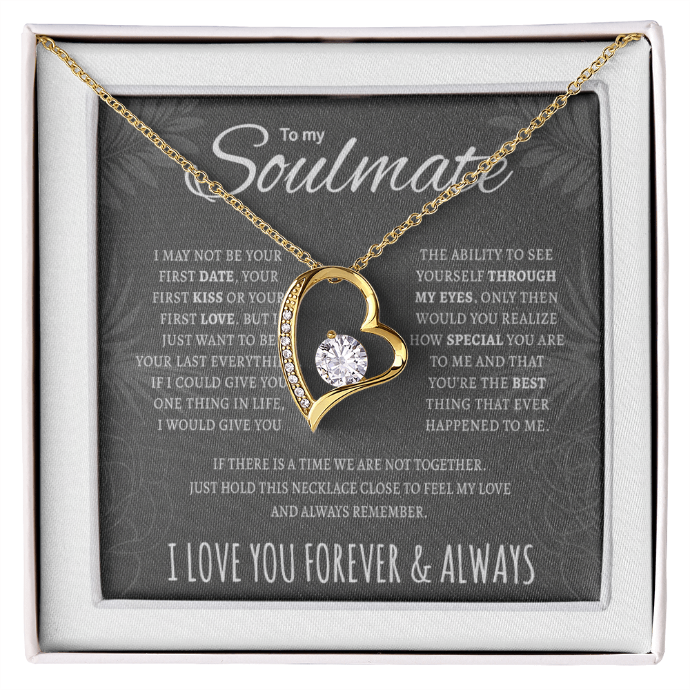 To My Wife and Soulmate Forever Love Necklace | “I Love You Forever & Always” Message Card