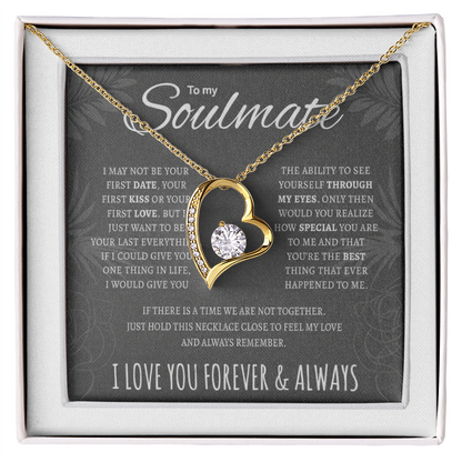 To My Wife and Soulmate Forever Love Necklace | “I Love You Forever & Always” Message Card