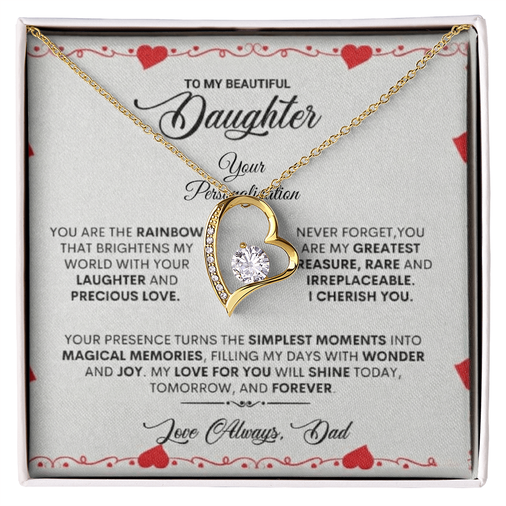 To My Beautiful Daughter – Forever Love Necklace from Dad