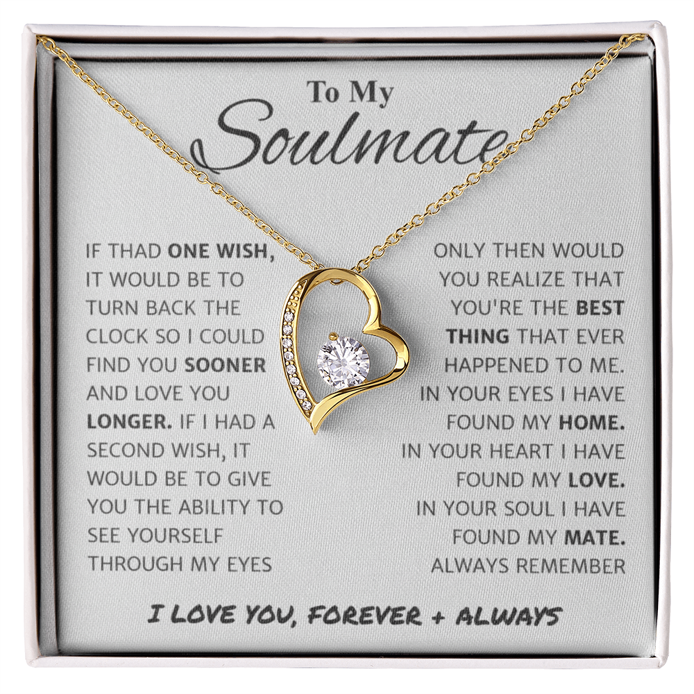 To My Wife Forever Love Necklace | “You're the Best Thing That Ever Happened to Me” Message Card