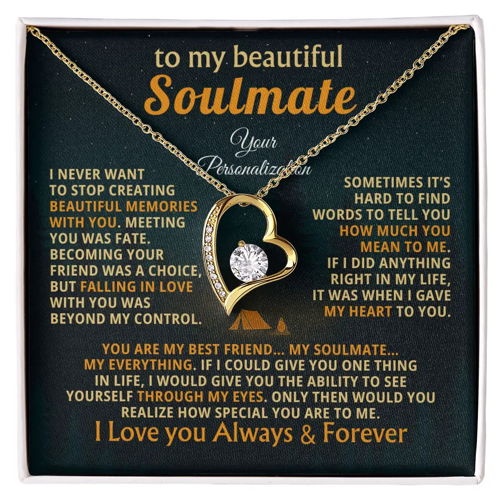 To My Beautiful Wife/ Soulmate Necklace – A Forever Love Gift That Says What Words Can't ShineOn Fulfillment
