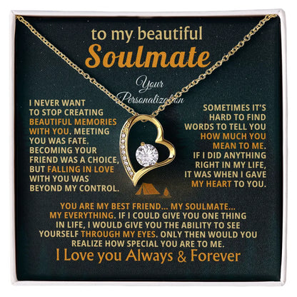 To My Beautiful Wife/ Soulmate Necklace – A Forever Love Gift That Says What Words Can't ShineOn Fulfillment