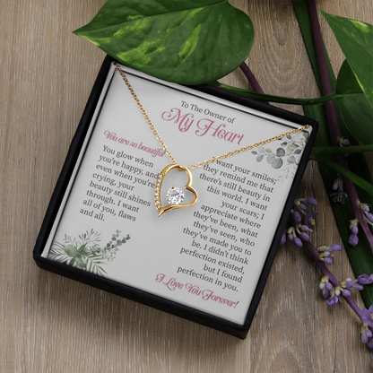 To My Beautiful Wife Forever Love Necklace | “You Are My Everything” Message Card