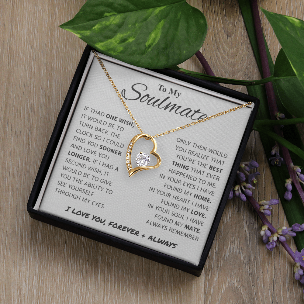 To My Wife Forever Love Necklace | “You're the Best Thing That Ever Happened to Me” Message Card