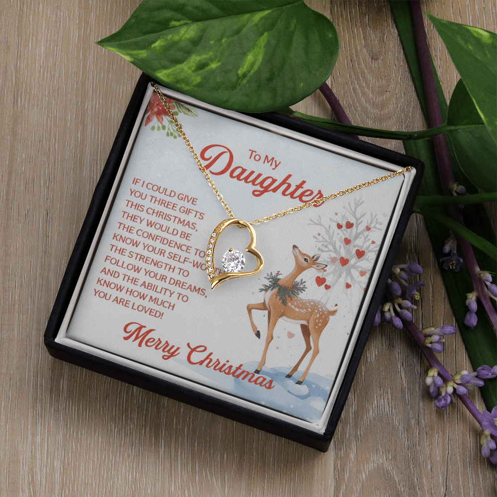 To My Daughter — Merry Christmas Forever Love Necklace