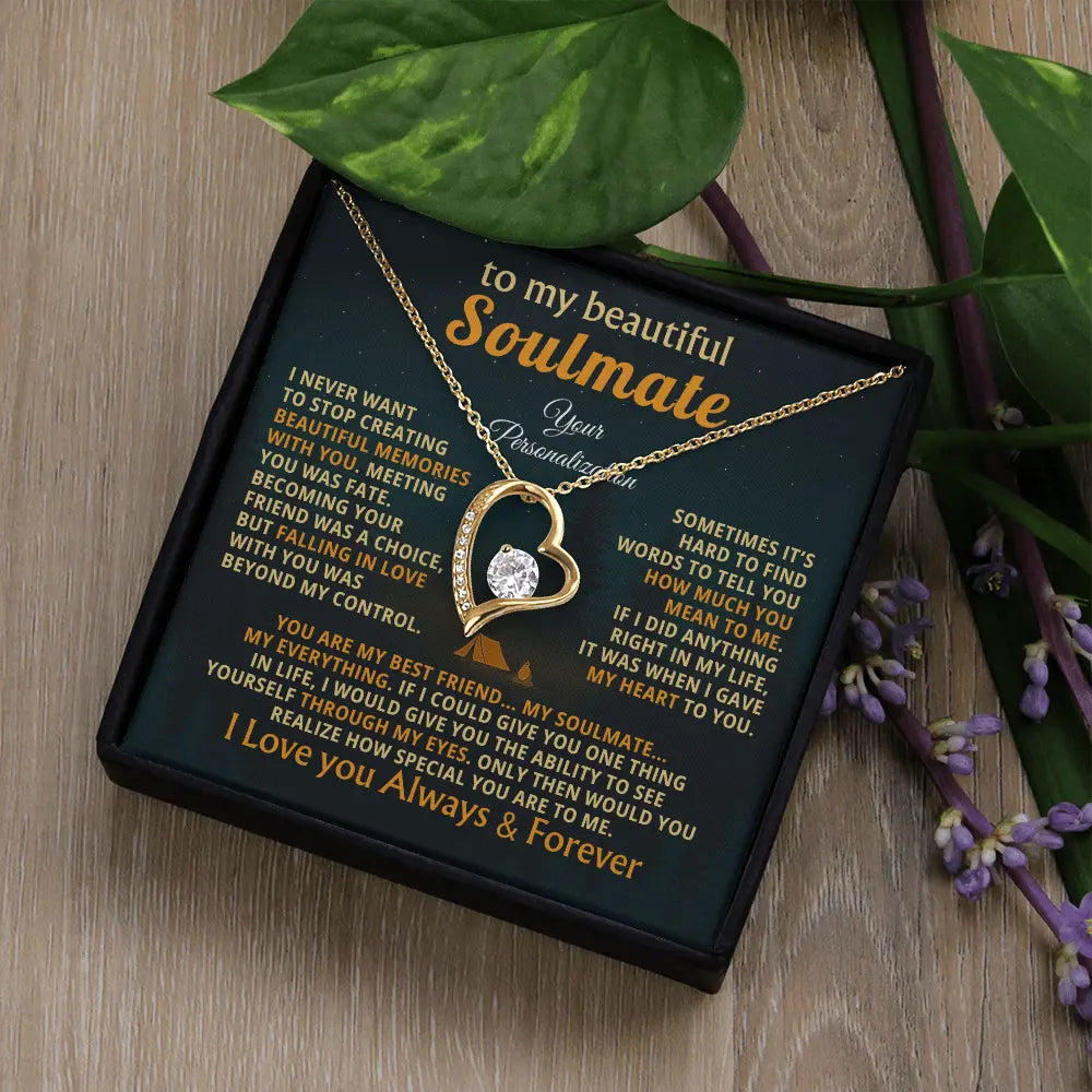 To My Beautiful Wife/ Soulmate Necklace – A Forever Love Gift That Says What Words Can't ShineOn Fulfillment