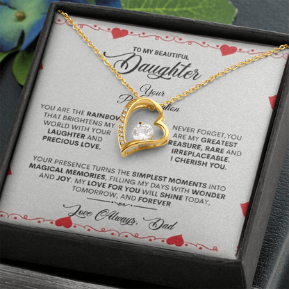 To My Beautiful Daughter – Forever Love Necklace from Dad