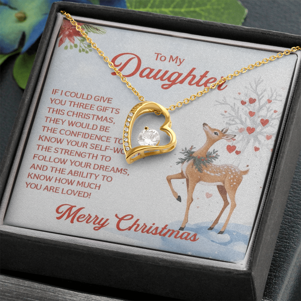 To My Daughter — Merry Christmas Forever Love Necklace