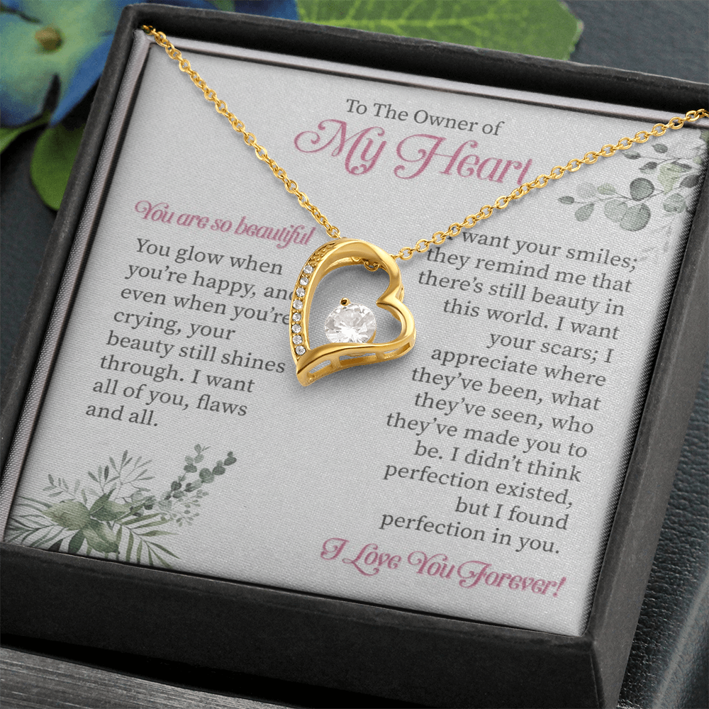 To My Beautiful Wife Forever Love Necklace | “You Are My Everything” Message Card