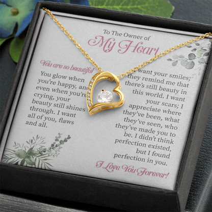 To My Beautiful Wife Forever Love Necklace | “You Are My Everything” Message Card