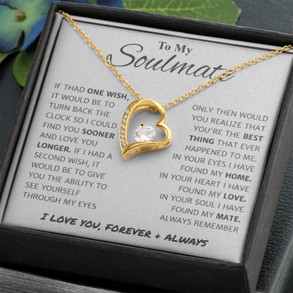 To My Wife Forever Love Necklace | “You're the Best Thing That Ever Happened to Me” Message Card