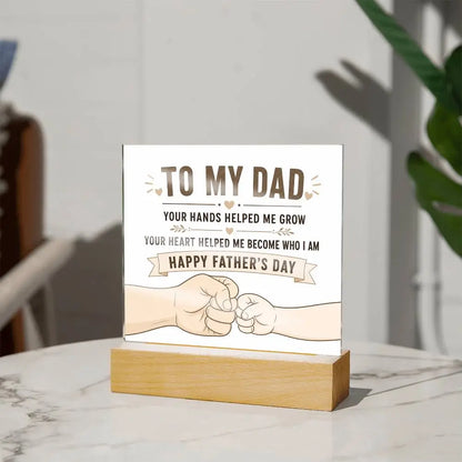 Illuminated Acrylic Plaque – Father's Day Gift for Dad ShineOn Fulfillment