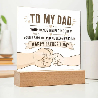 Illuminated Acrylic Plaque – Father's Day Gift for Dad ShineOn Fulfillment