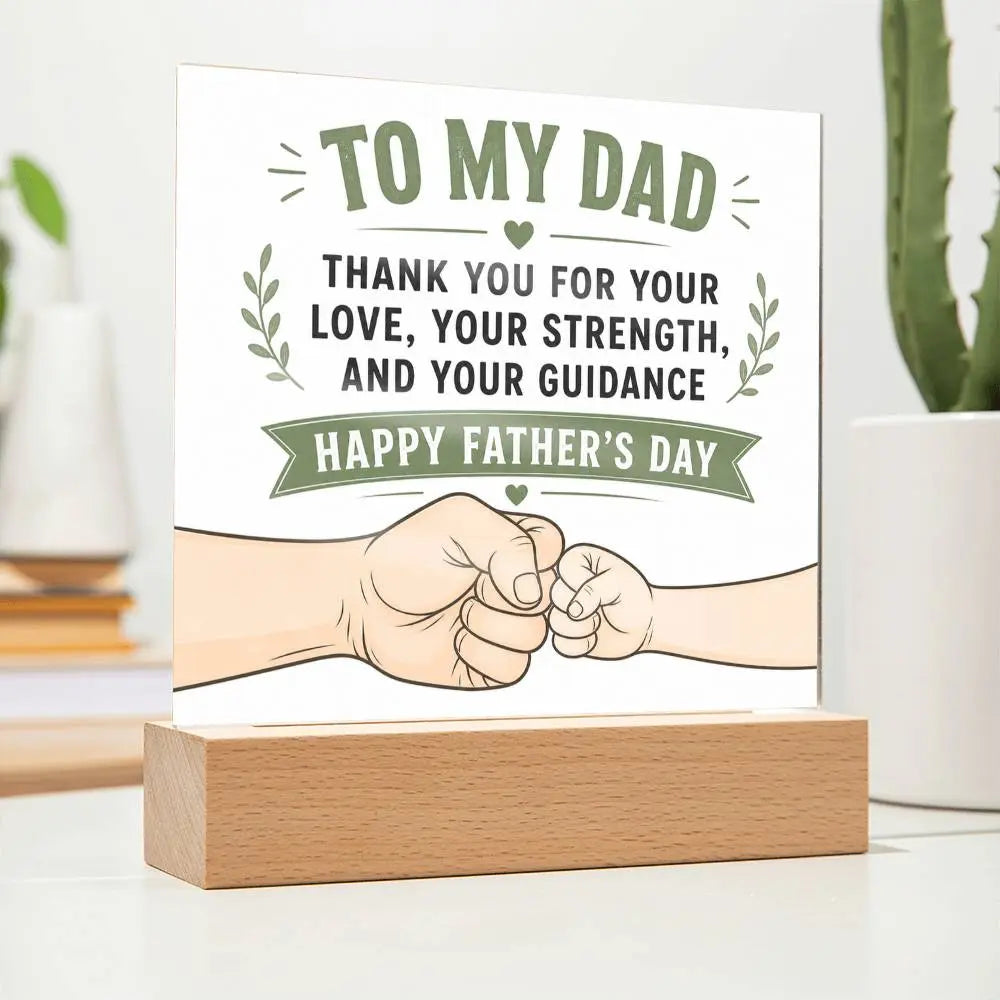 Illuminated Acrylic Plaque – Father's Day Gift for Dad ShineOn Fulfillment