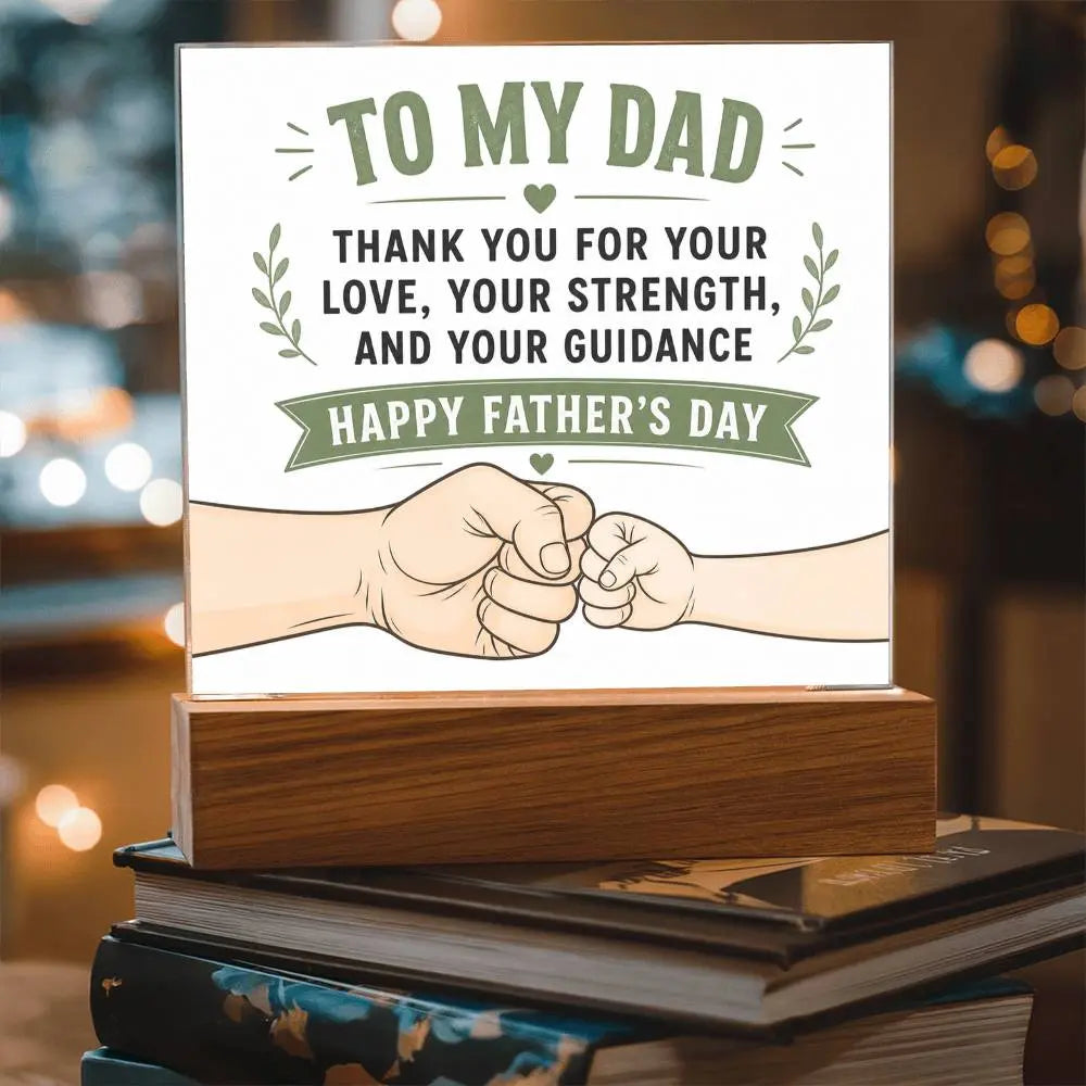 Illuminated Acrylic Plaque – Father's Day Gift for Dad ShineOn Fulfillment
