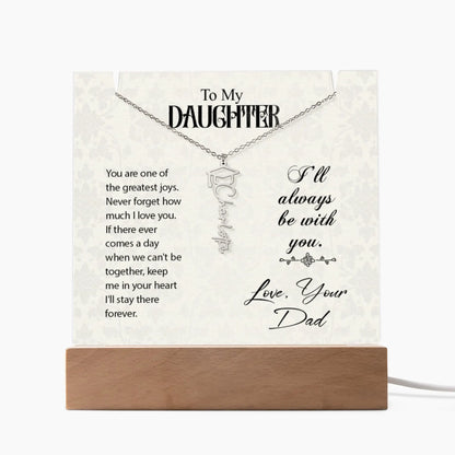 Daughter Graduation Cap Name Necklace ShineOn Fulfillment