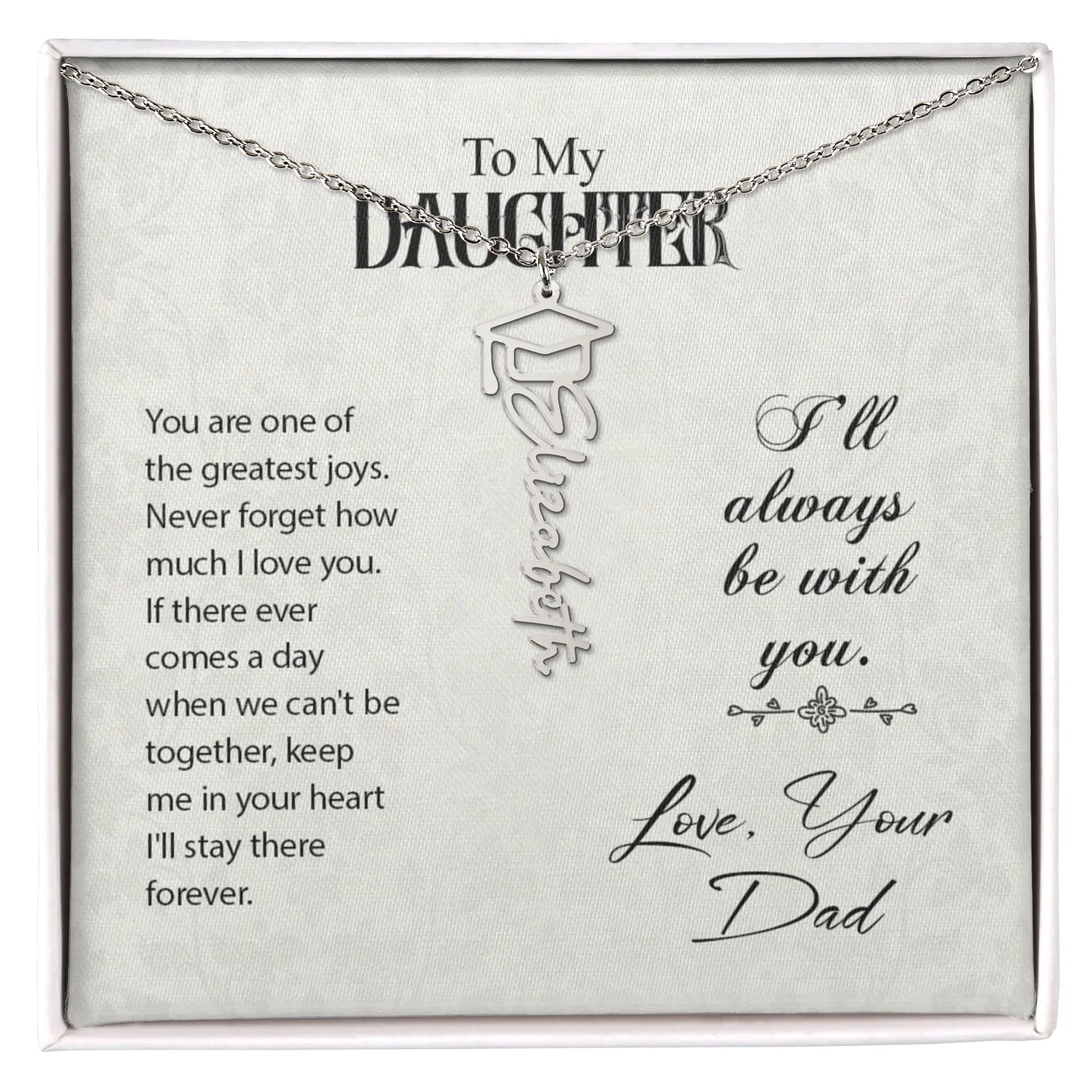 To my daughter-Graduation Necklace ShineOn Fulfillment