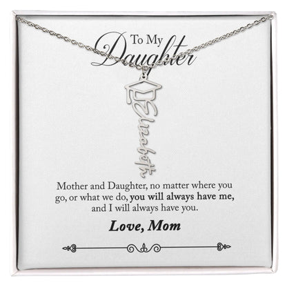 Personalized Graduation Necklace For Daughter - Custom Name Gift ShineOn Fulfillment