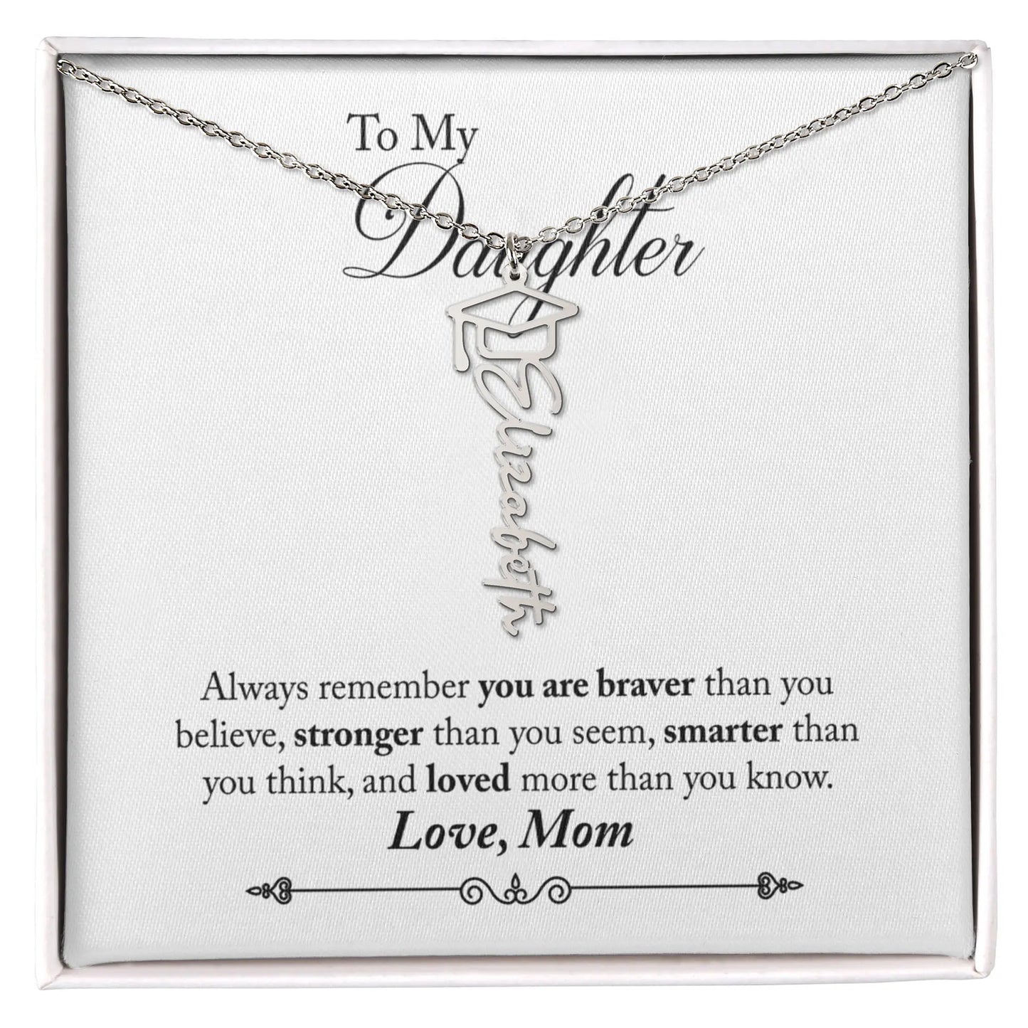 Daughter Custom Graduation Name Necklace - Class Of Keepsake Gift ShineOn Fulfillment