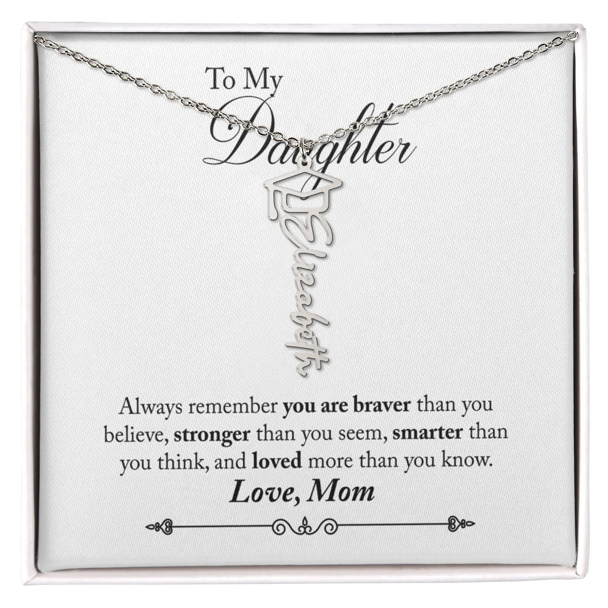 Daughter Custom Graduation Name Necklace - Class Of Keepsake Gift ShineOn Fulfillment