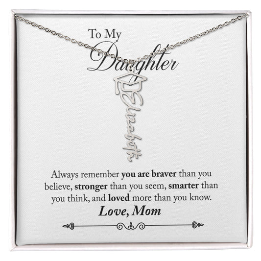 Daughter Custom Graduation Name Necklace - Class Of Keepsake Gift