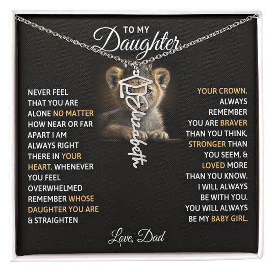 Personalized Name Necklace Daughter- Graduation New Chapter Gift