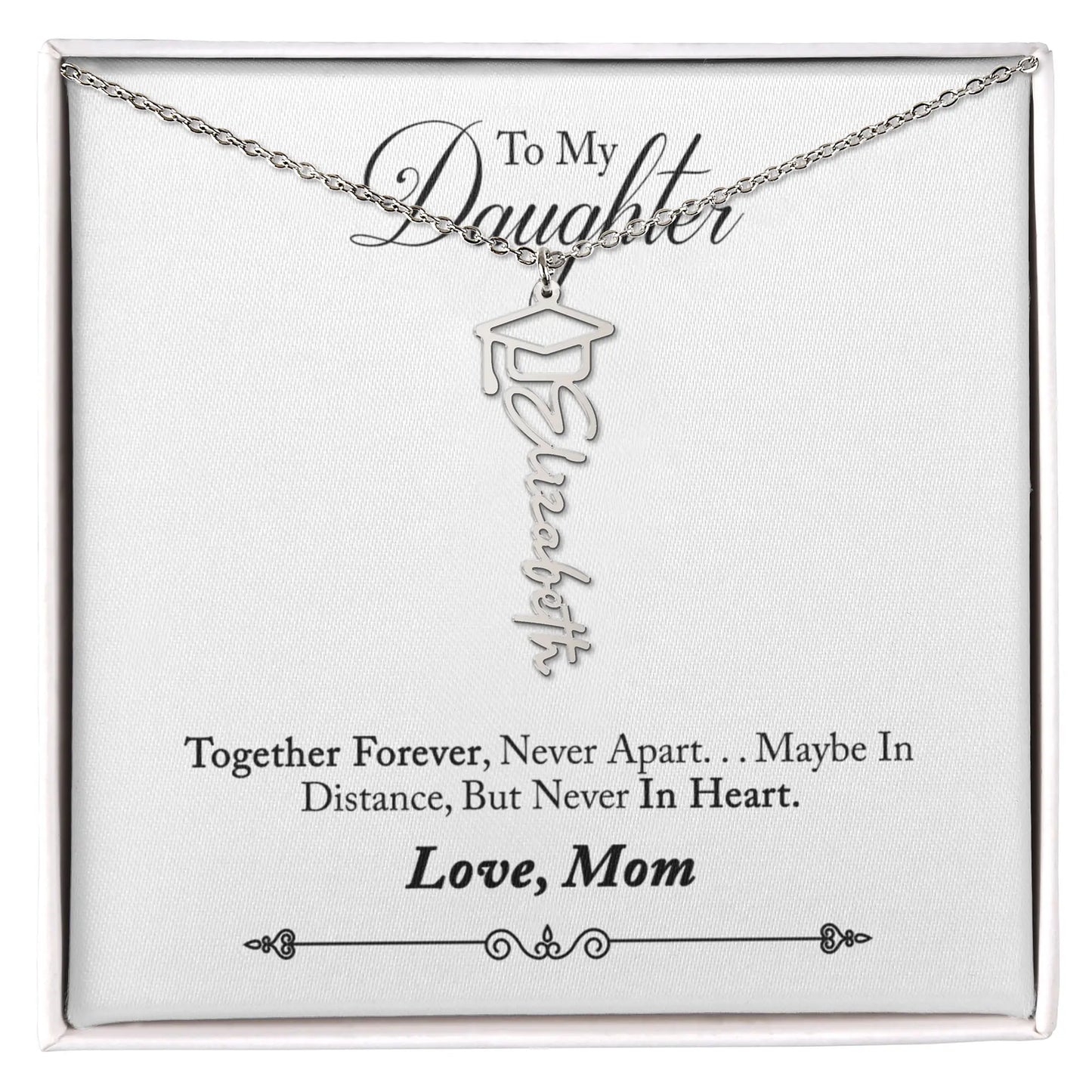 Personalized Name Necklace Daughter- Graduation New Chapter Gift ShineOn Fulfillment