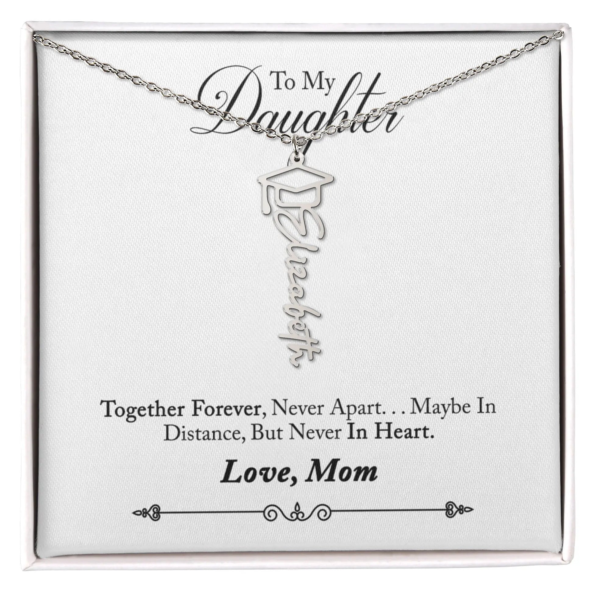 Personalized Name Necklace Daughter- Graduation New Chapter Gift ShineOn Fulfillment