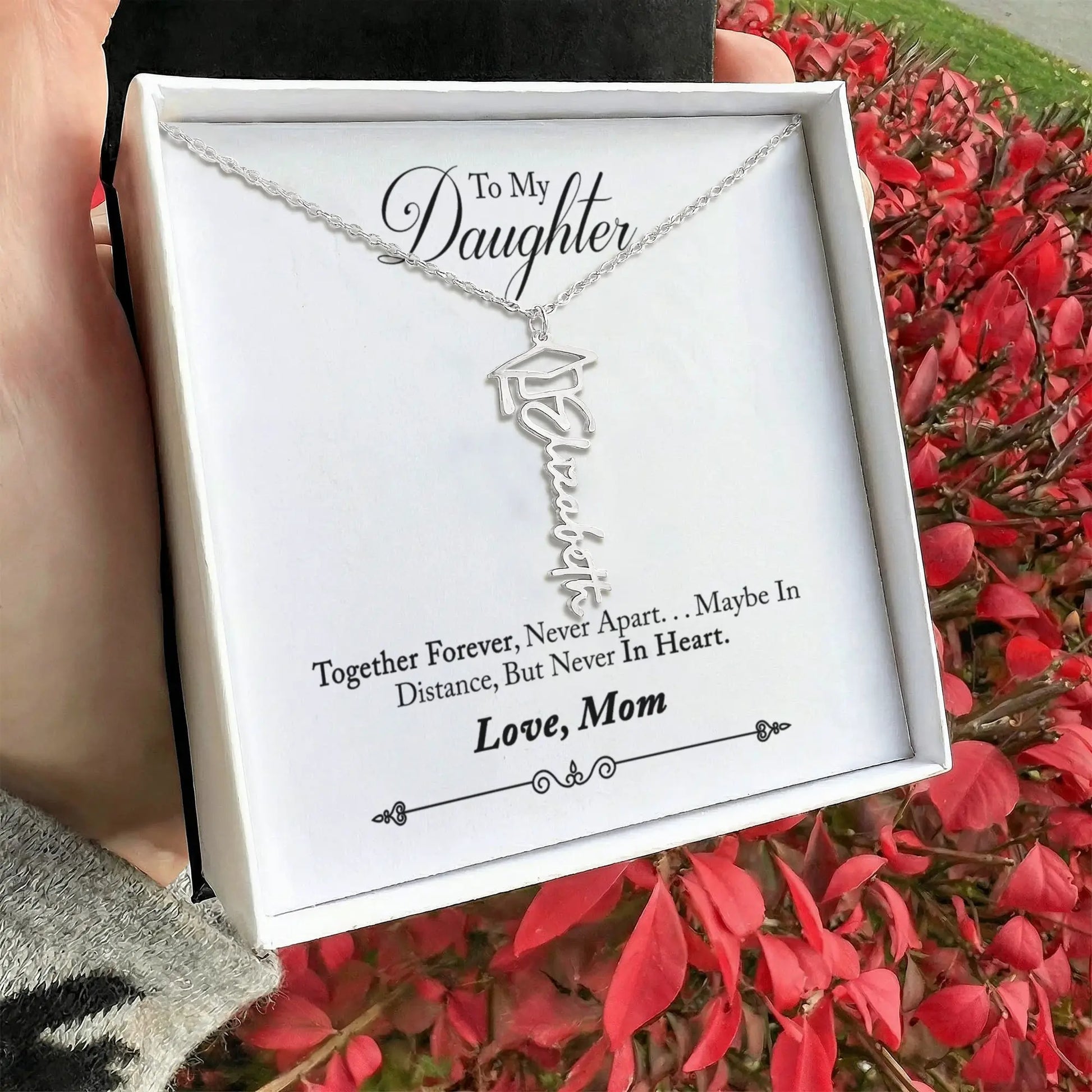 Personalized Name Necklace Daughter- Graduation New Chapter Gift ShineOn Fulfillment