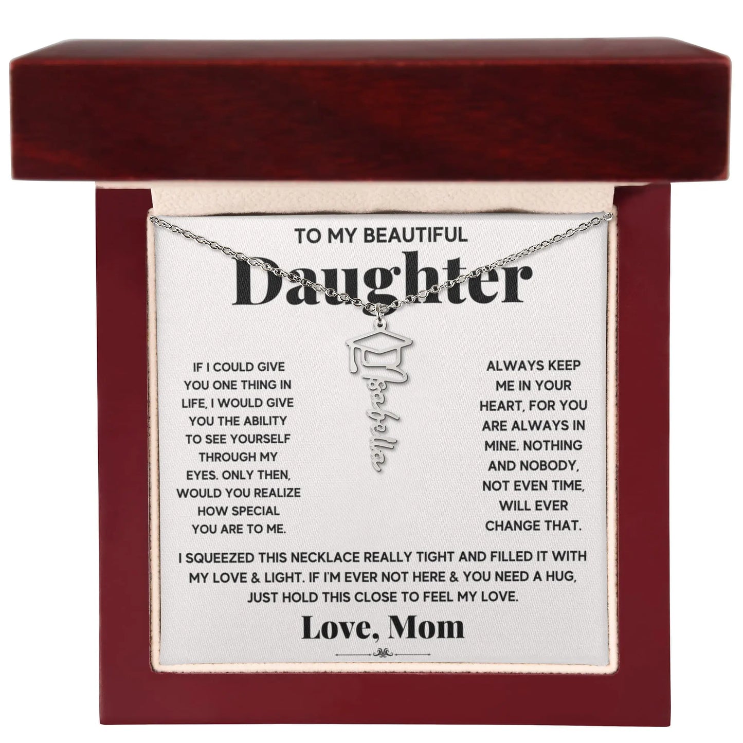 Personalized Graduation Name Necklace for Daughter - Custom Grad Gift ShineOn Fulfillment