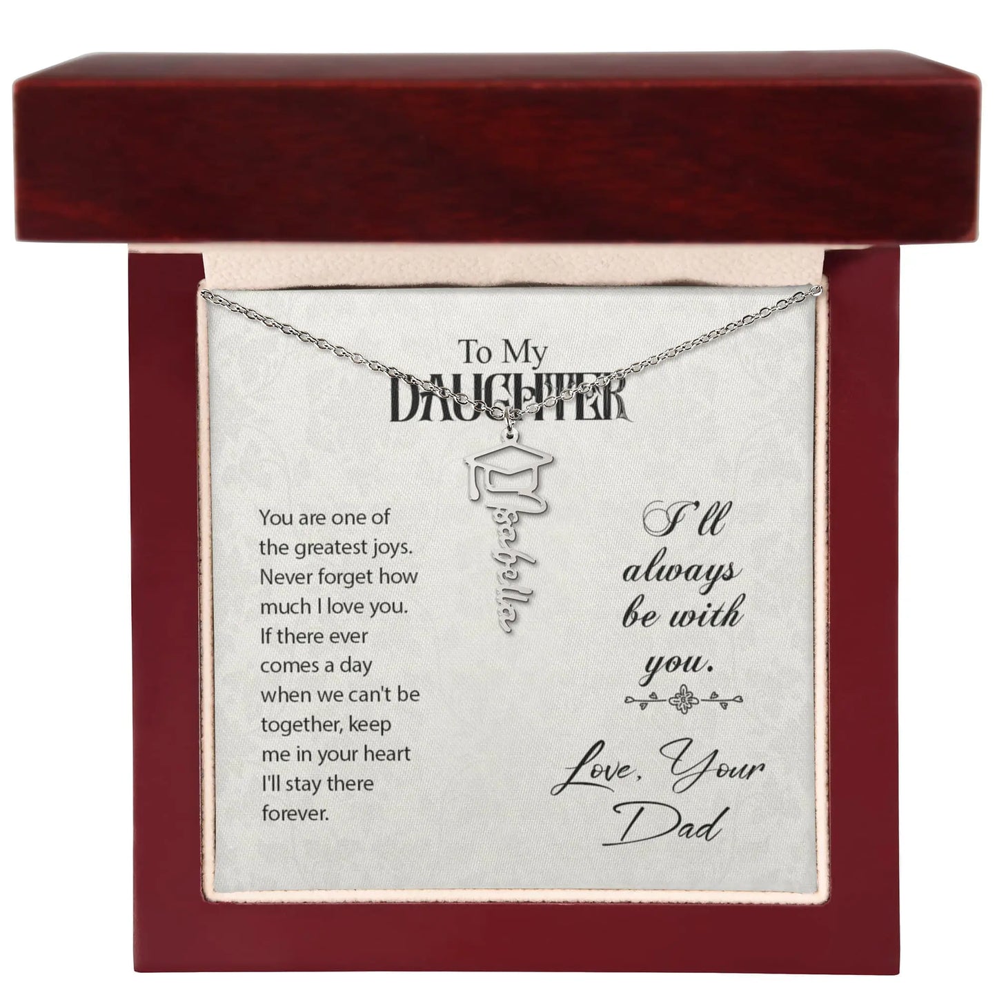 To my daughter-Graduation Necklace ShineOn Fulfillment