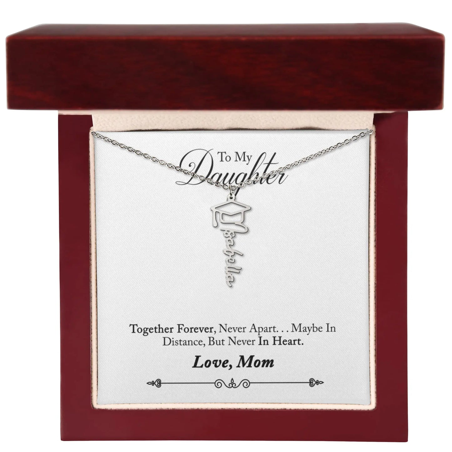 Personalized Name Necklace Daughter- Graduation New Chapter Gift ShineOn Fulfillment