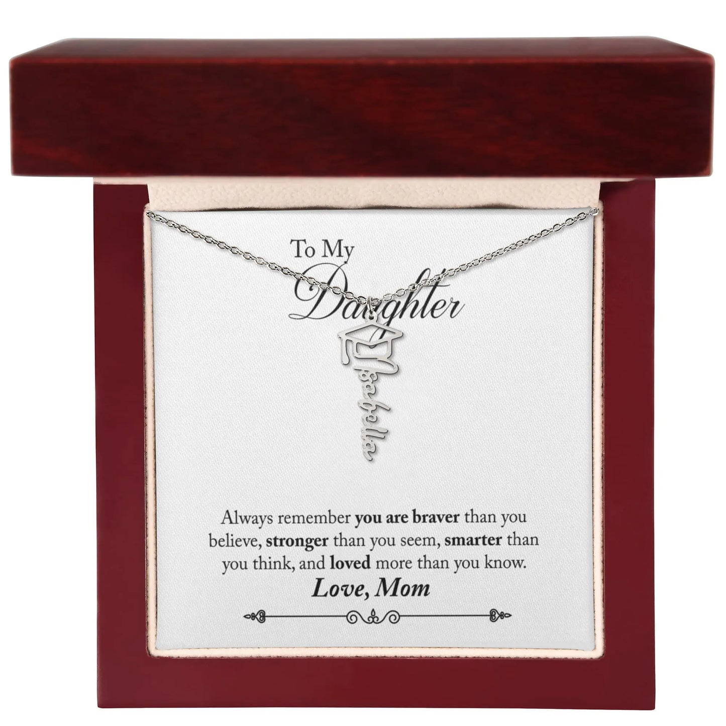 Daughter Custom Graduation Name Necklace - Class Of Keepsake Gift ShineOn Fulfillment