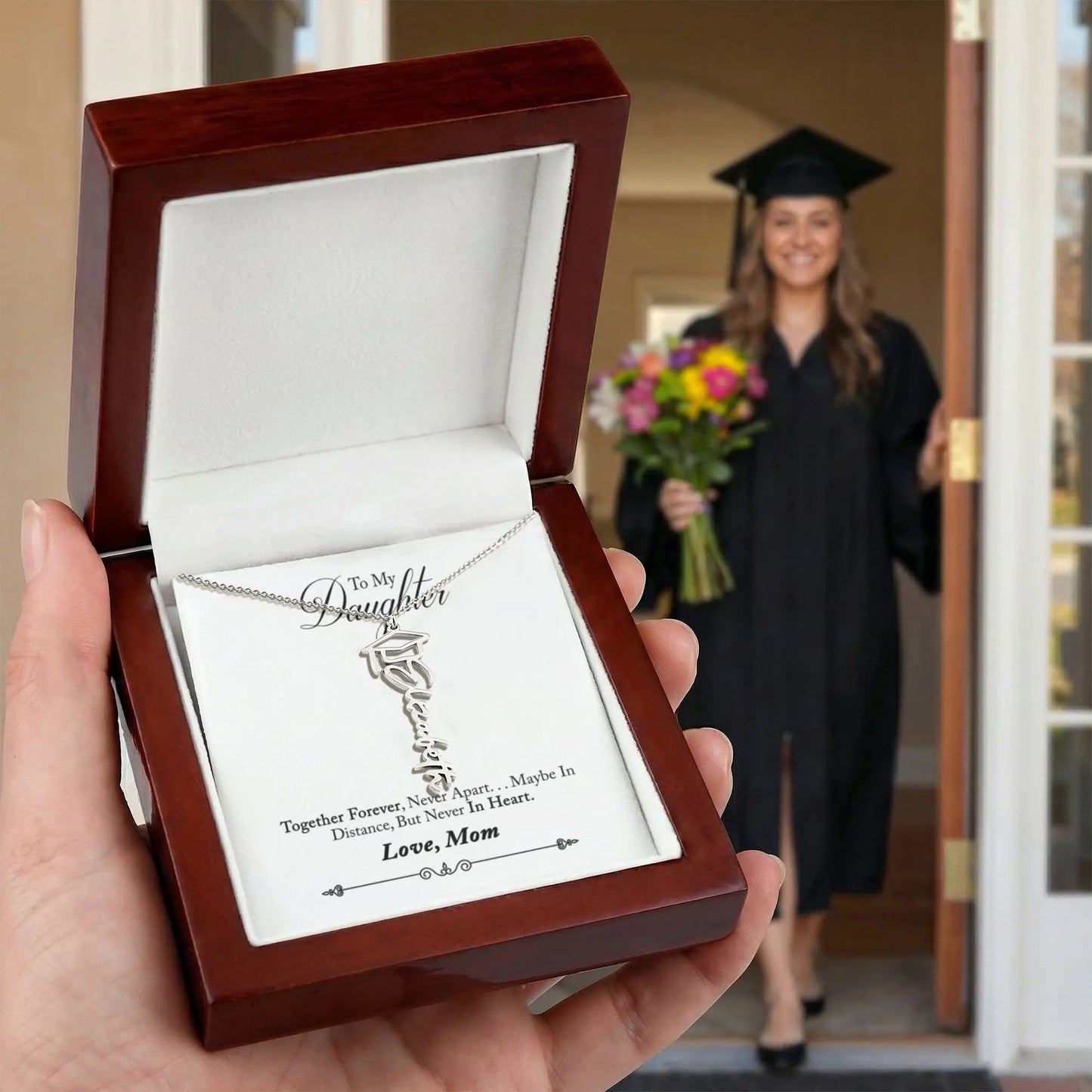 Personalized Name Necklace Daughter- Graduation New Chapter Gift ShineOn Fulfillment
