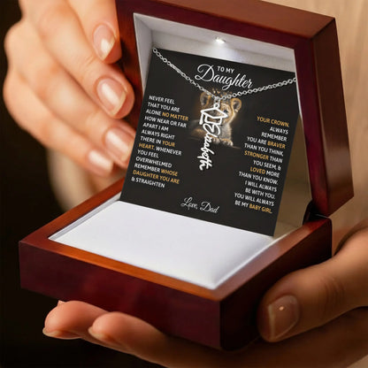 Personalized Name Necklace Daughter- Graduation New Chapter Gift ShineOn Fulfillment