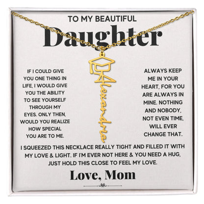 Personalized Graduation Name Necklace for Daughter - Custom Grad Gift ShineOn Fulfillment