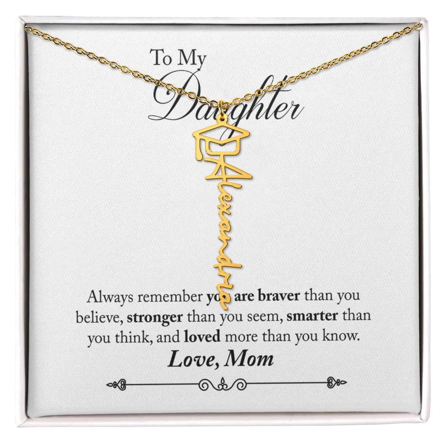Daughter Custom Graduation Name Necklace - Class Of Keepsake Gift ShineOn Fulfillment