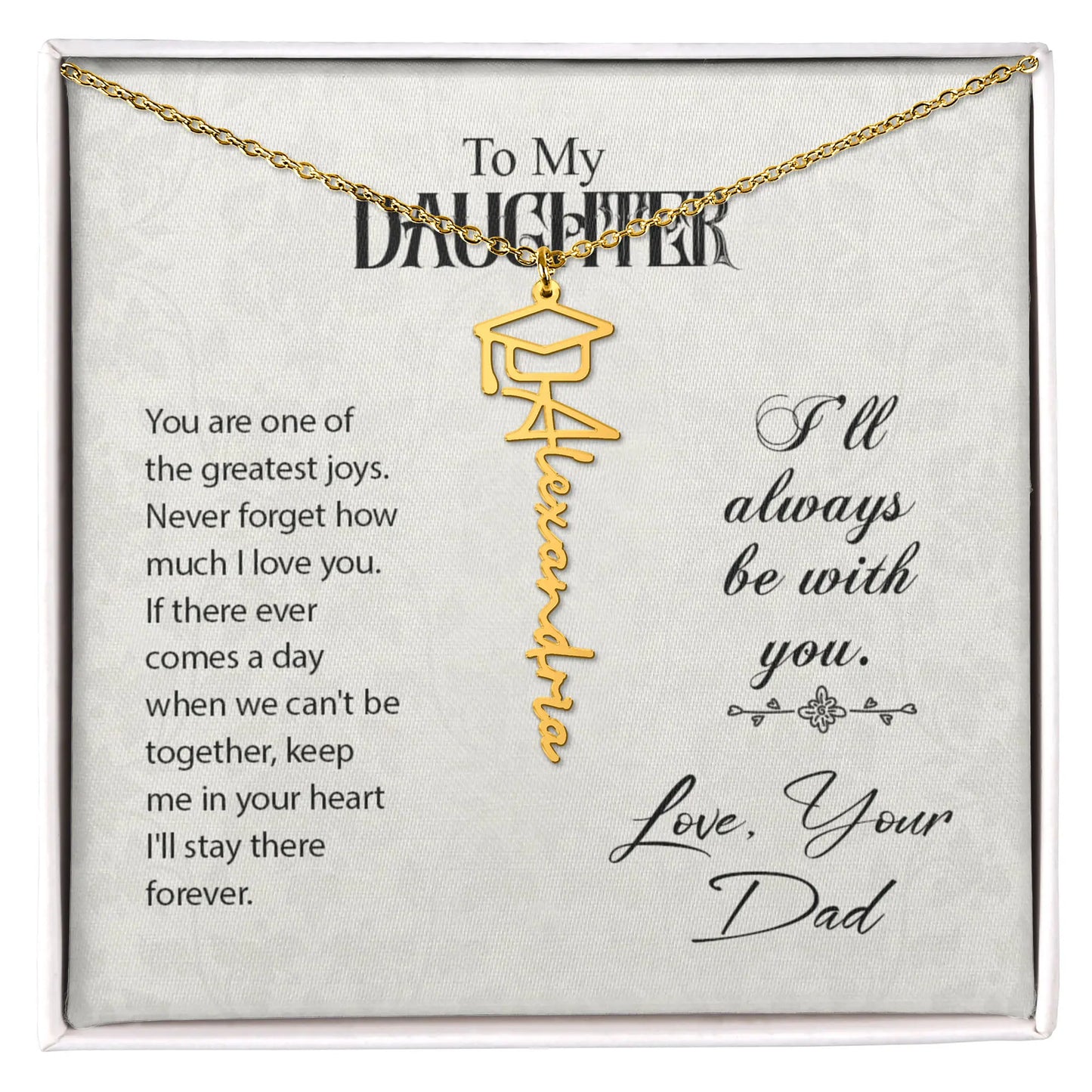 To my daughter-Graduation Necklace ShineOn Fulfillment