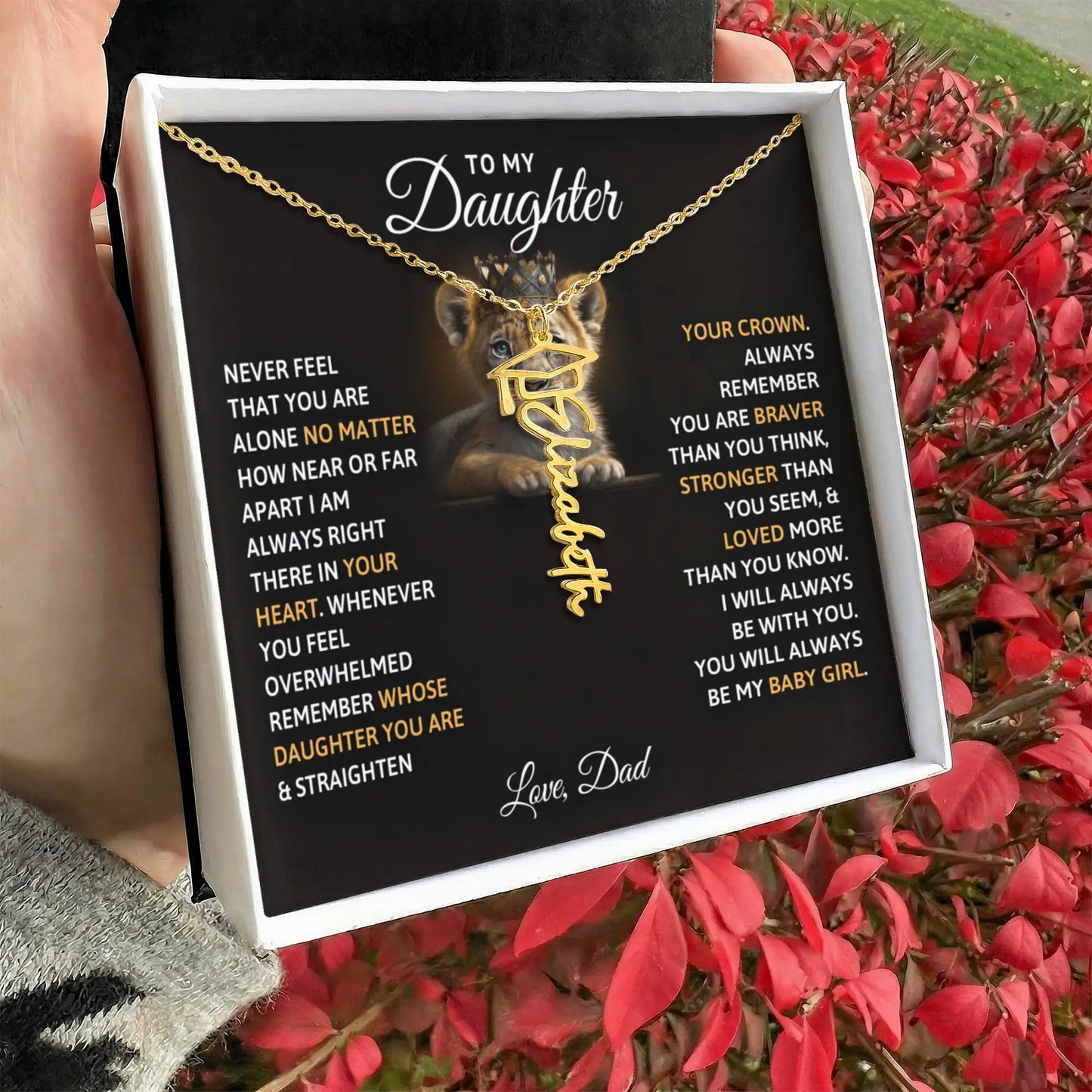 Personalized Name Necklace Daughter- Graduation New Chapter Gift ShineOn Fulfillment