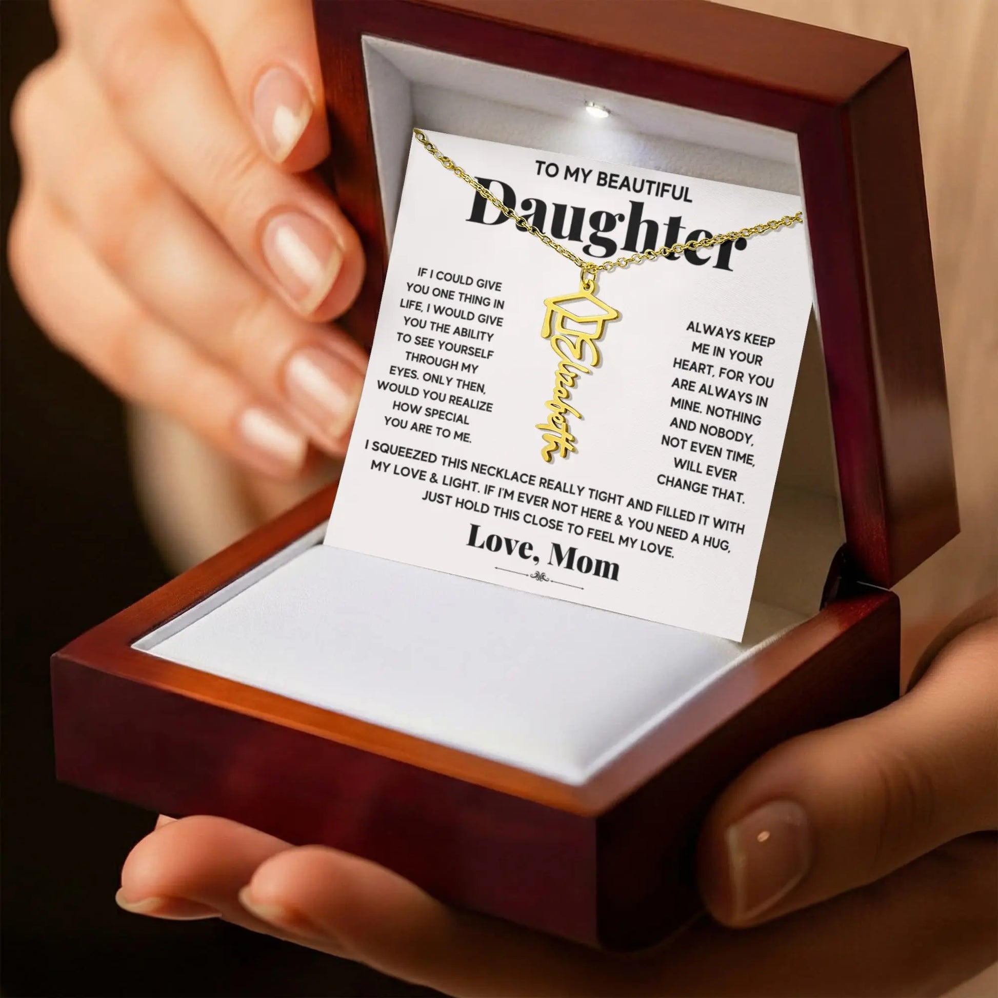 Personalized Graduation Name Necklace for Daughter - Custom Grad Gift ShineOn Fulfillment