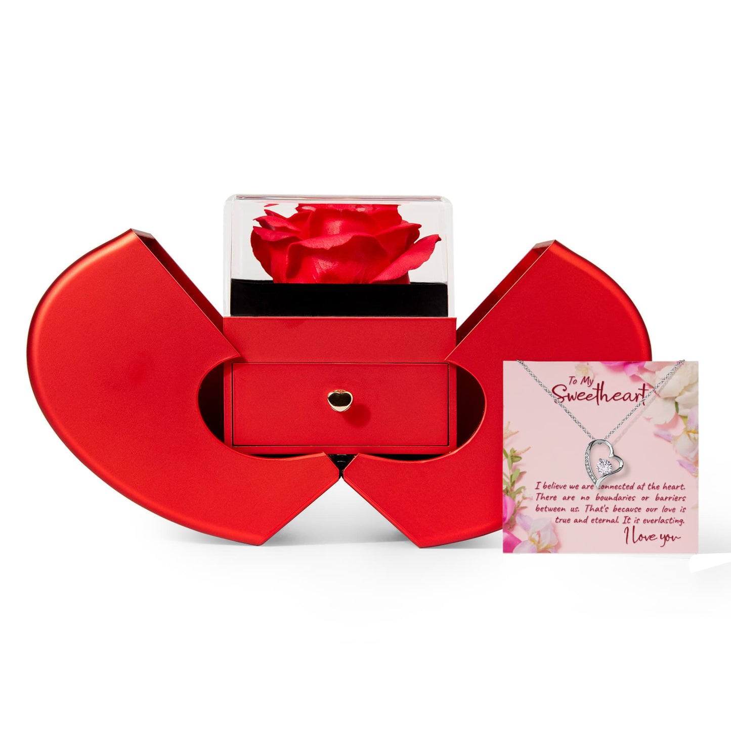 To My Wife / Soulmate / Girlfriend – Forever Love Necklace with Heart Box