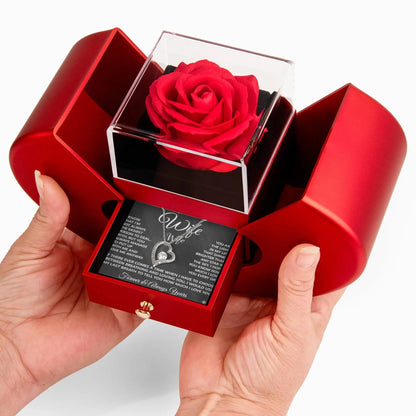 To My Wife / Soulmate – Forever Love Necklace with Heart Box ShineOn Fulfillment