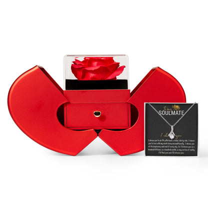 To My Wife/ Soulmate – Alluring Beauty Necklace with Heart Box