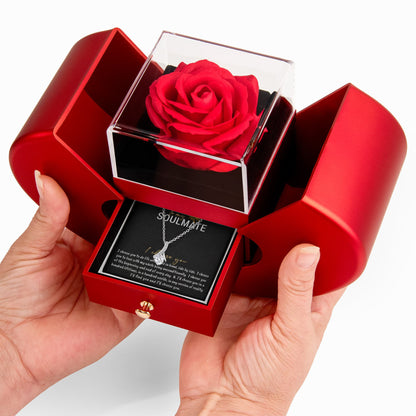 To My Wife/ Soulmate – Alluring Beauty Necklace with Heart Box