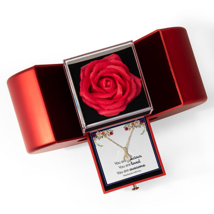 You Are Precious – To My Mom, Wife, Sister, Daughter, Girlfriend & Soulmate | Alluring Beauty Necklace & Heart Box Gift Set