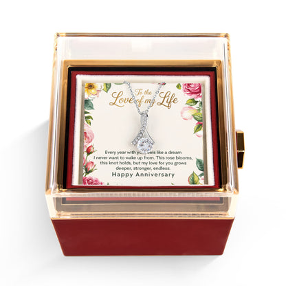To My Soulmate– Alluring Beauty Necklace with Anniversary Message Card