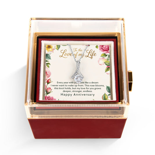 To My Soulmate– Alluring Beauty Necklace with Anniversary Message Card