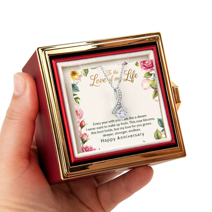 To My Soulmate– Alluring Beauty Necklace with Anniversary Message Card