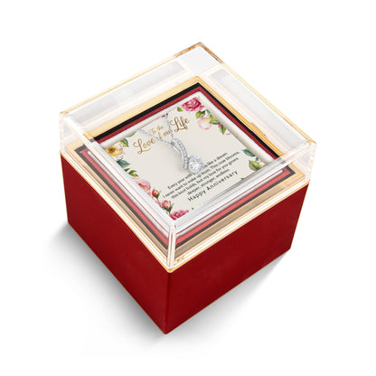 To My Soulmate– Alluring Beauty Necklace with Anniversary Message Card