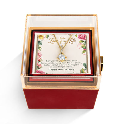 To My Soulmate– Alluring Beauty Necklace with Anniversary Message Card